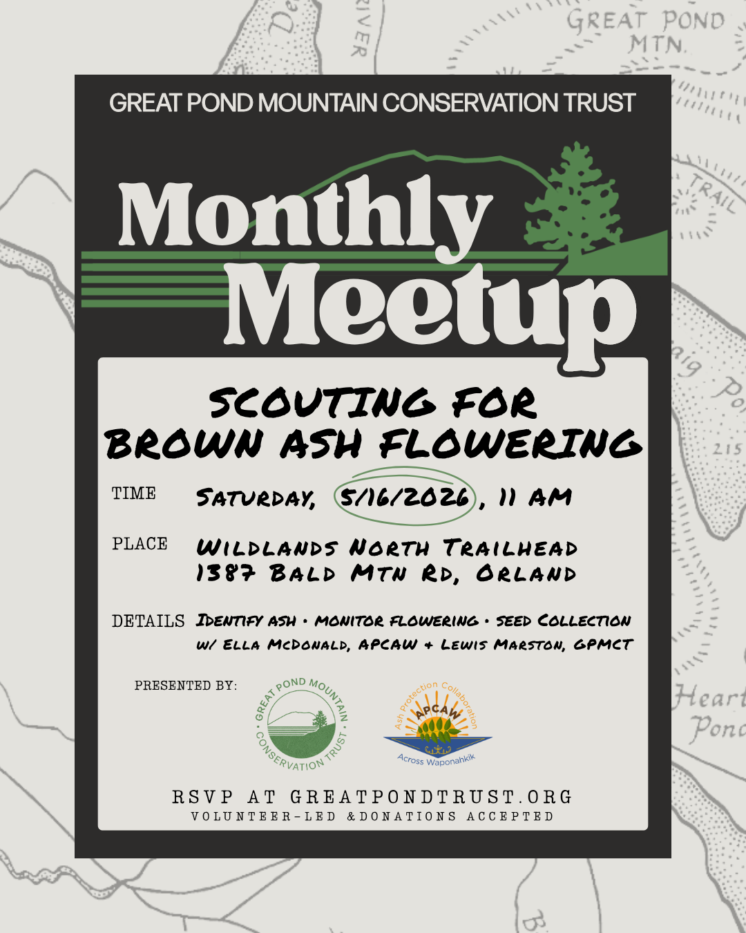 2026.05.16 Meetup Ash 4/11/2026 Stargazing In The Wildlands | GPMCT Monthly Meetup - Poster