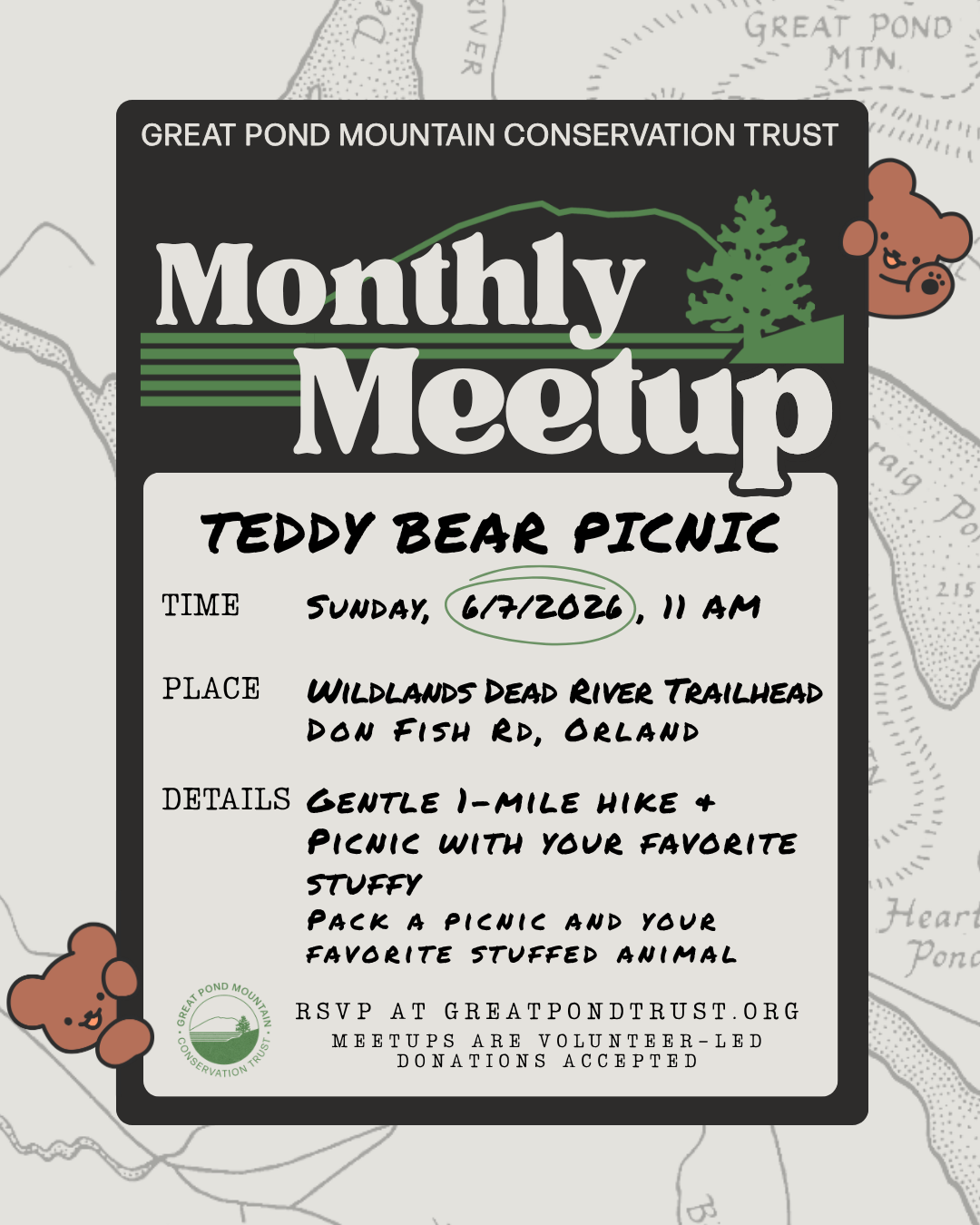 2026.06.07 Meetup Teddy Bear Picnic 4/11/2026 Stargazing In The Wildlands | GPMCT Monthly Meetup - Poster