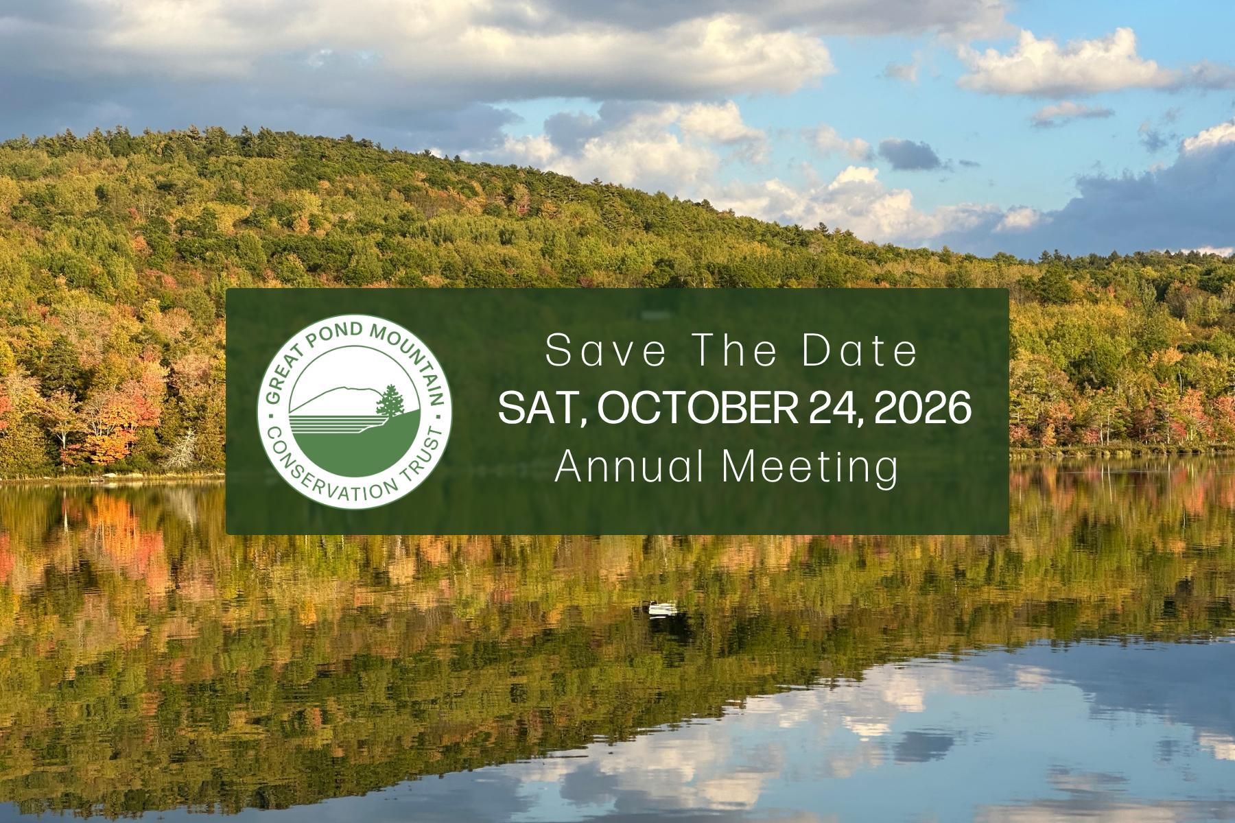 Save The Date. Sat, October 24, 2026. Annual Meeting